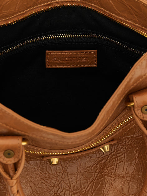 Balenciaga Brown Lamb Leather Handbag