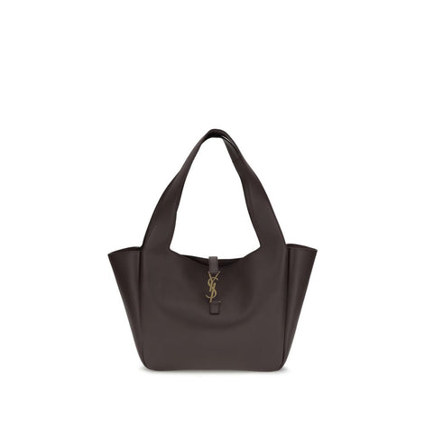 Saint Laurent Le 5 À 7 Bea Brown Calf Leather Bos Taurus Shoulder Bag