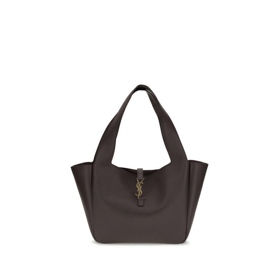 Saint Laurent Le 5 À 7 Bea Brown Calf Leather Bos Taurus Shoulder Bag