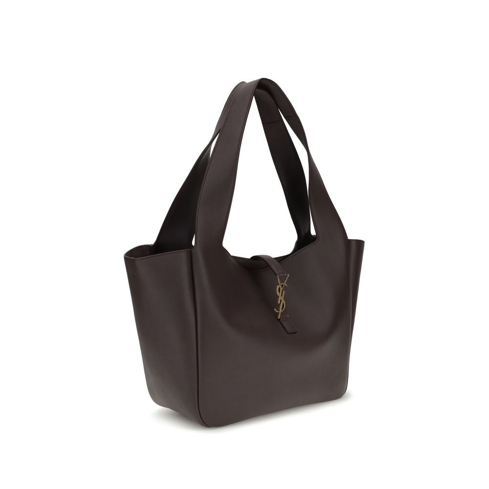 Saint Laurent Le 5 À 7 Bea Brown Calf Leather Bos Taurus Shoulder Bag