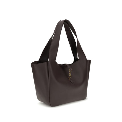 Saint Laurent Le 5 À 7 Bea Brown Calf Leather Bos Taurus Shoulder Bag