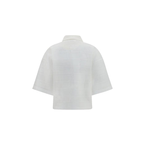 Brunello Cucinelli White Cotton Polo Shirt