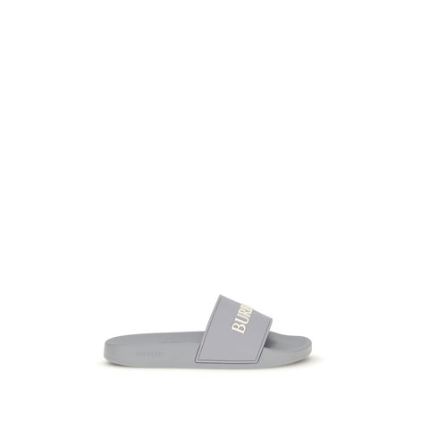 Burberry Gray Rubber Slides