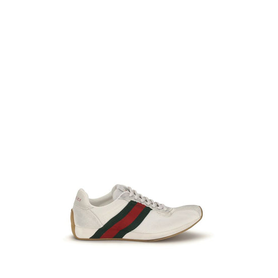 Gucci Tempo White Polyester Athletic Sneakers