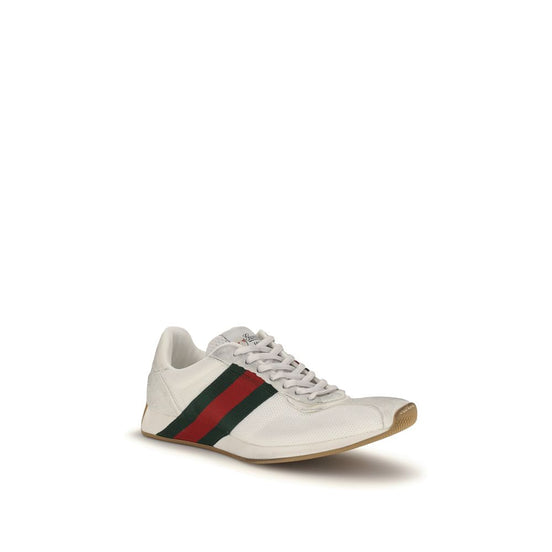 Gucci Tempo White Polyester Athletic Sneakers