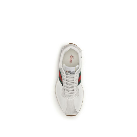 Gucci White Polyester Athletic Sneakers