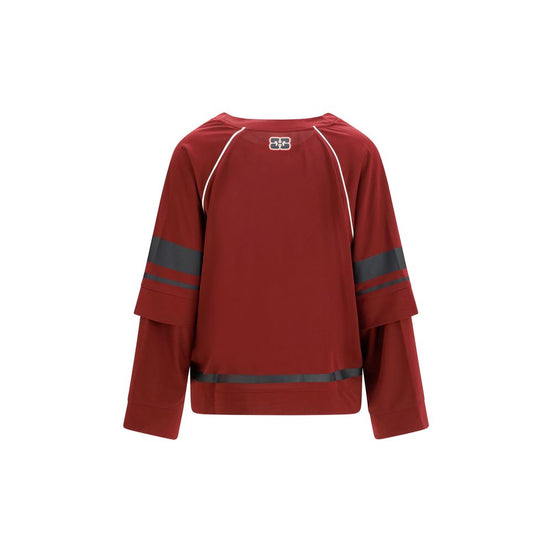 Ganni Bordeaux Polyester Sportswear