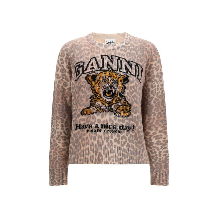 Ganni Beige Wool Oves Aries Sweatshirt
