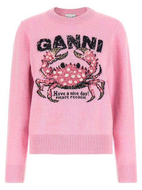 Ganni Multicolor Wool Sweatshirt
