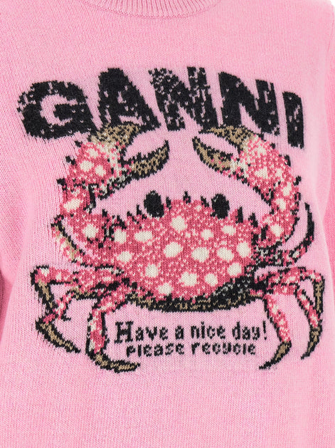 Ganni Multicolor Wool Sweatshirt