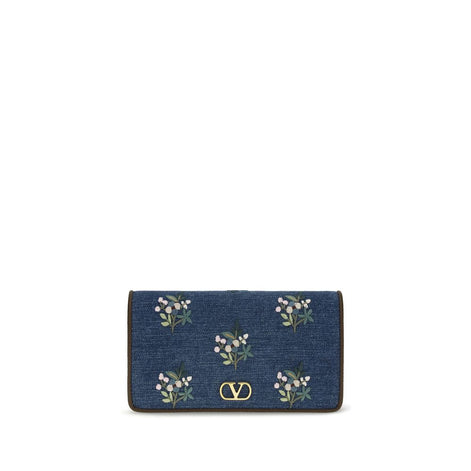 Valentino Garavani Blue Cotton Shoulder Bag