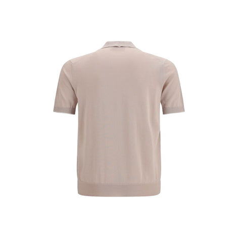Brunello Cucinelli Beige Cotton Polo Shirt