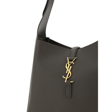 Saint Laurent Le 5 À 7 Supple small Gray Leather Shoulder Bag