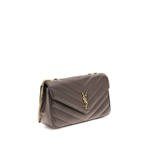Saint Laurent LouLou large Gray Lamb Shoulder Bag