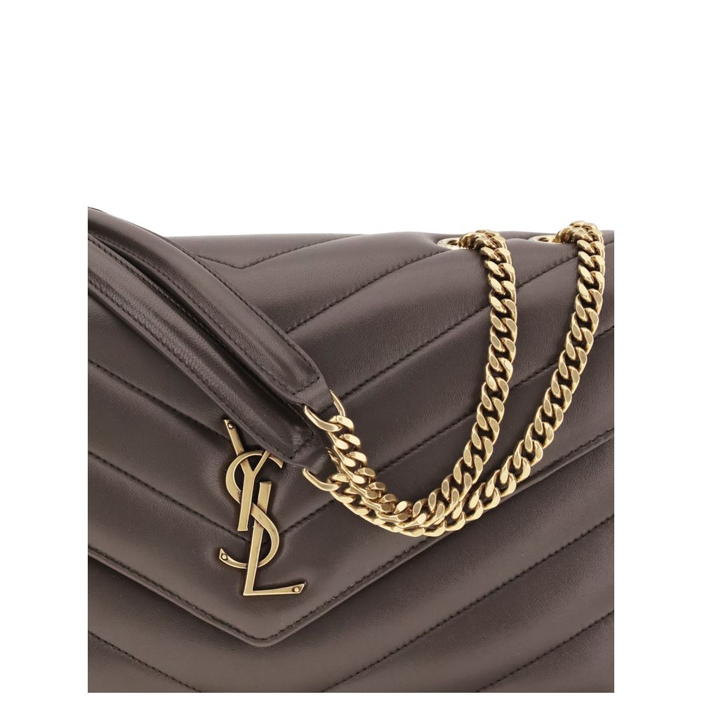 Saint Laurent LouLou large Gray Lamb Shoulder Bag