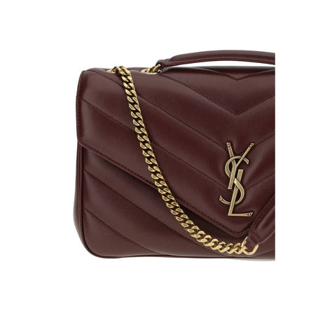 Saint Laurent LouLou large Bordeaux Lamb Shoulder Bag