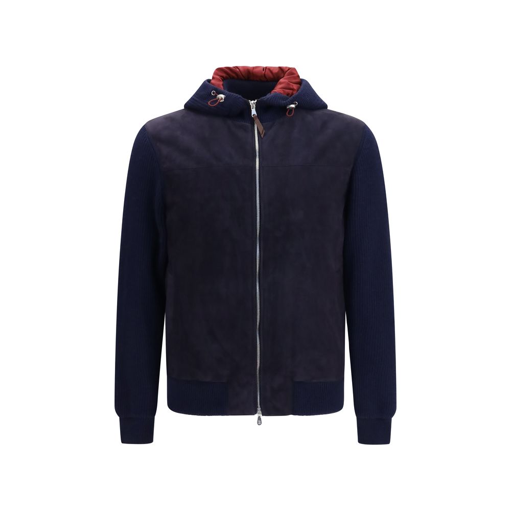 Brunello Cucinelli Blue Wool Oves Aries Shell Jacket