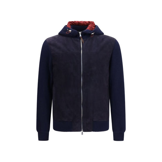 Brunello Cucinelli Blue Wool Oves Aries Shell Jacket