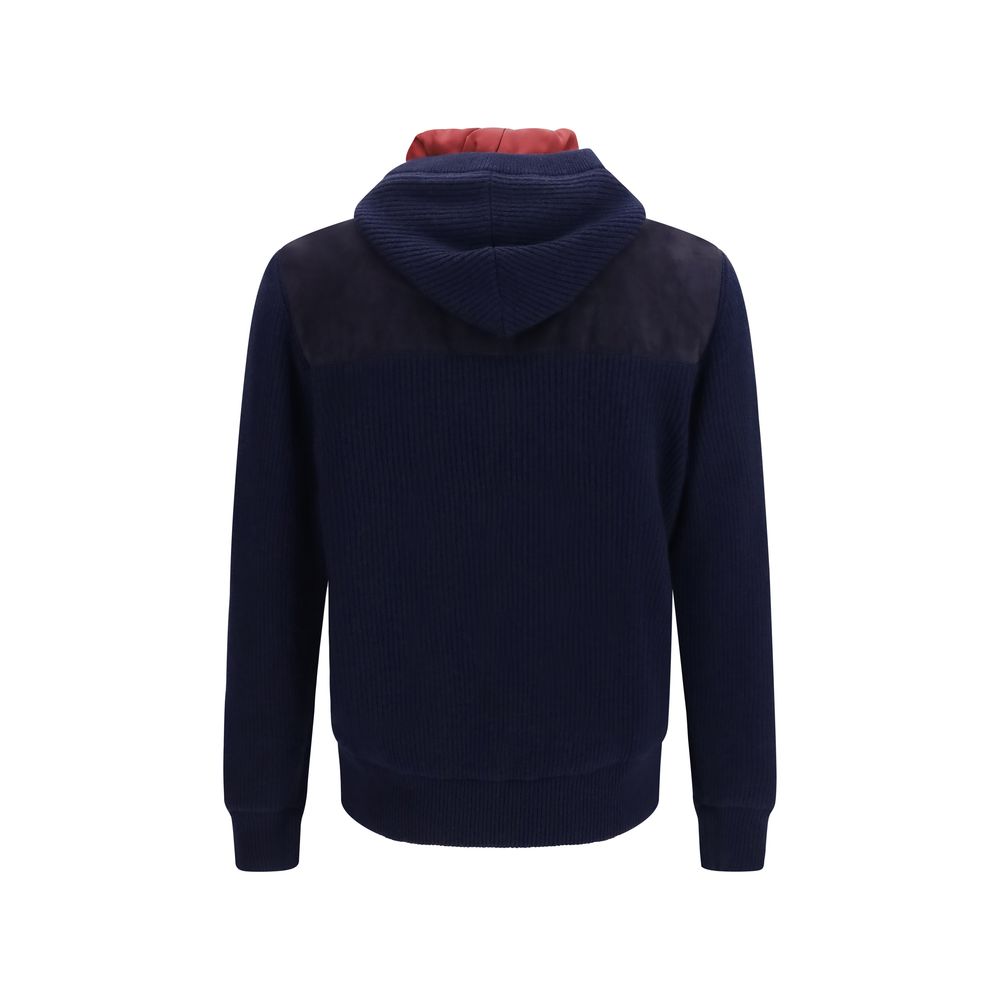 Brunello Cucinelli Blue Wool Oves Aries Shell Jacket