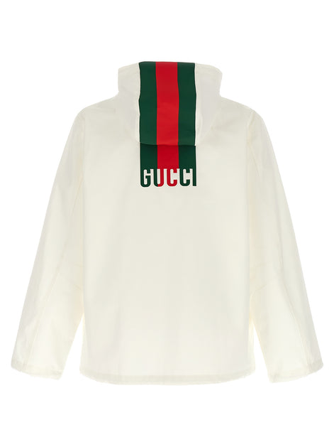 Gucci White Cotton Shell Jacket