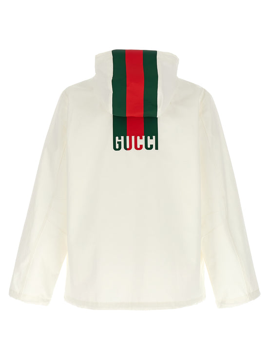 Gucci White Cotton Shell Jacket