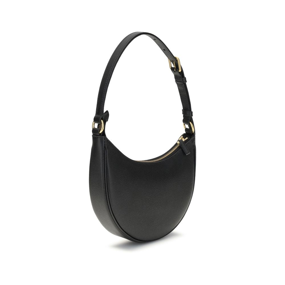 Valentino Garavani VLogo Signature mini Hobo Black Leather Shoulder Bag