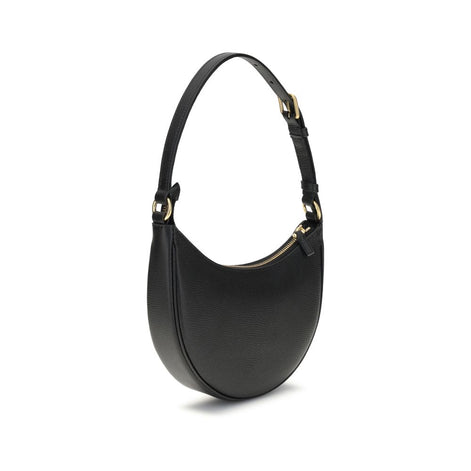 Valentino Garavani VLogo Signature mini Hobo Black Leather Shoulder Bag