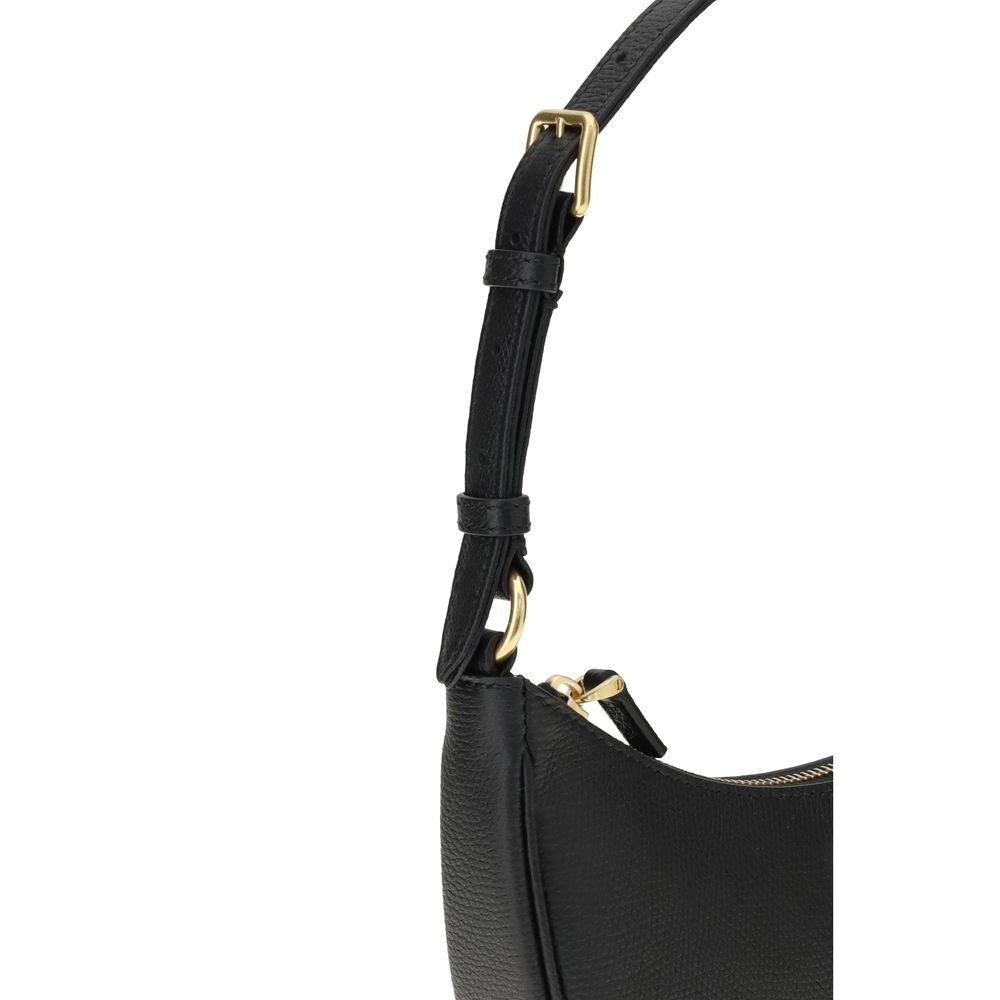 Valentino Garavani VLogo Signature mini Hobo Black Leather Shoulder Bag