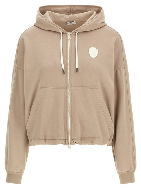 Brunello Cucinelli Beige Cotton Hoodie