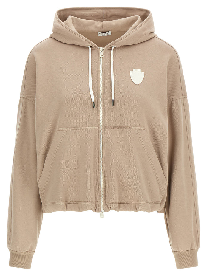 Brunello Cucinelli Beige Cotton Hoodie