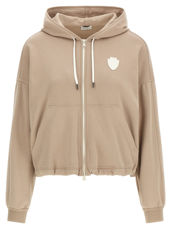 Brunello Cucinelli Beige Cotton Hoodie