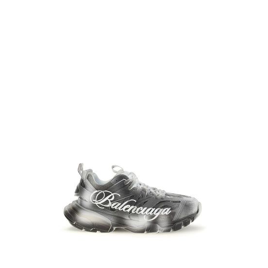 Balenciaga Track Stencil Gray Polyamide Athletic Sneakers