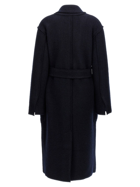 Max Mara Blue Wool Coat