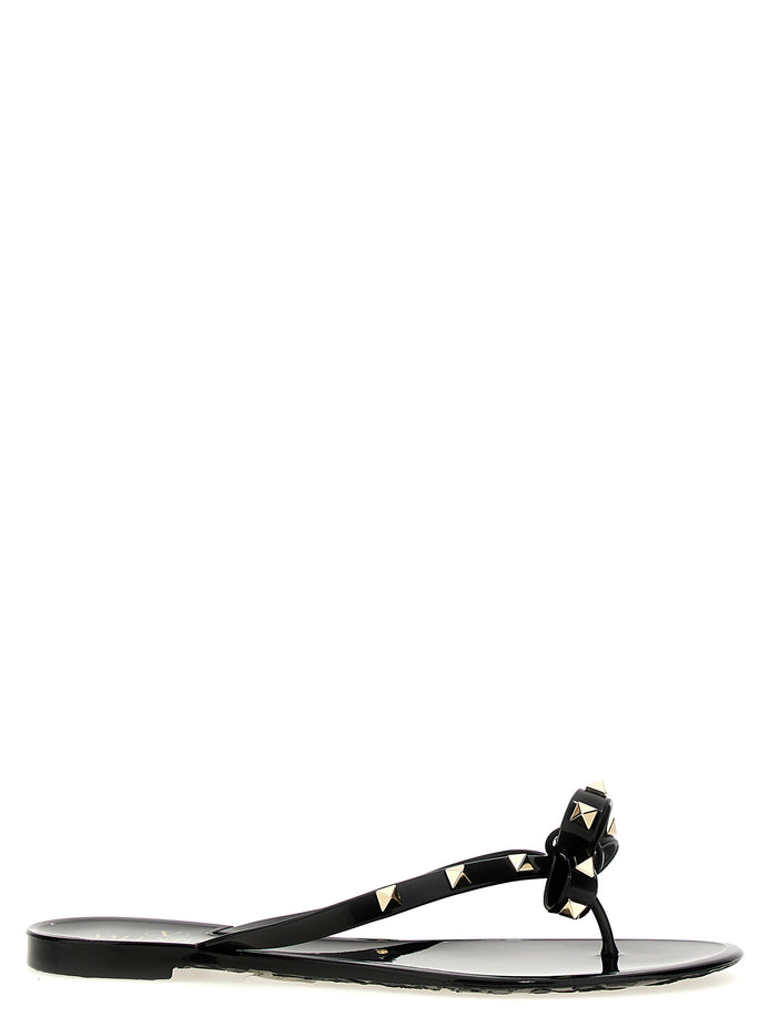 Valentino Garavani Black PVC Slides