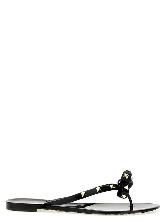 Valentino Garavani Black PVC Slides