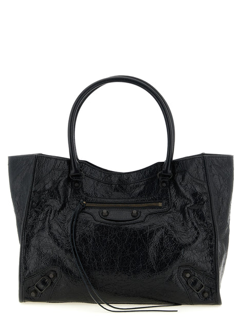 Balenciaga Black Lamb Leather Tote Bag