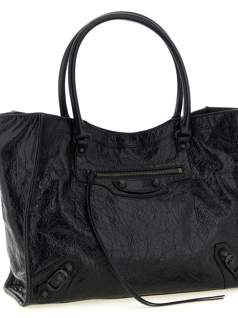 Balenciaga Black Lamb Leather Tote Bag