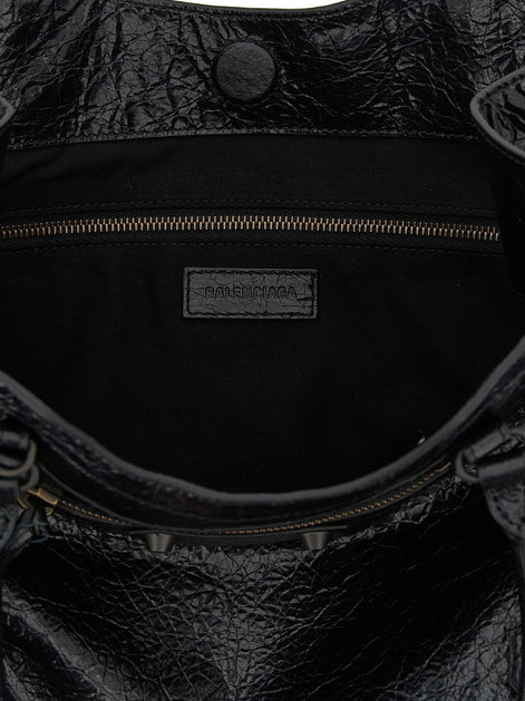 Balenciaga Black Lamb Leather Tote Bag