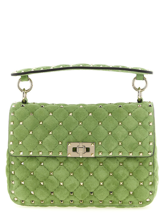 Valentino Garavani Rockstud Spike Green Calfskin Shoulder Bag