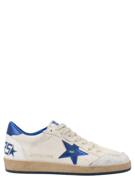 Golden Goose Blue Leather Low Top Sneakers