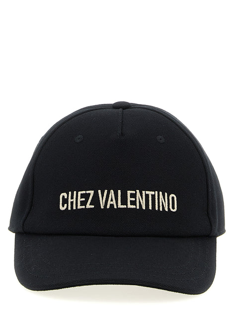 Valentino Garavani Black Cotton Cap (Baseball Hat)
