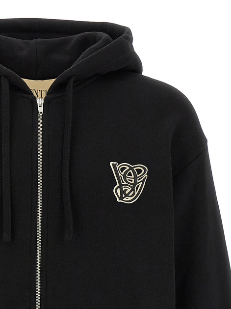 Valentino Garavani Black Cotton Sweatshirt
