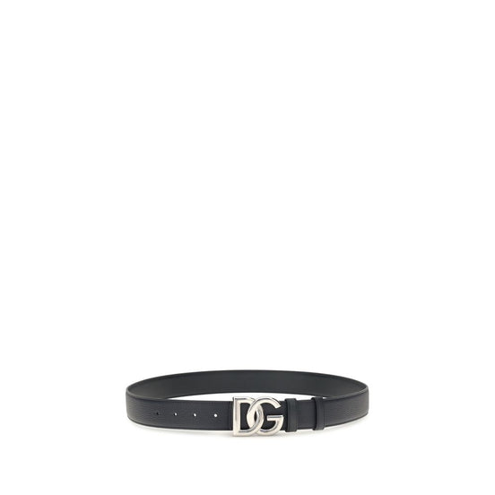 Dolce & Gabbana Black Calf Leather Bos Taurus Regular Belt