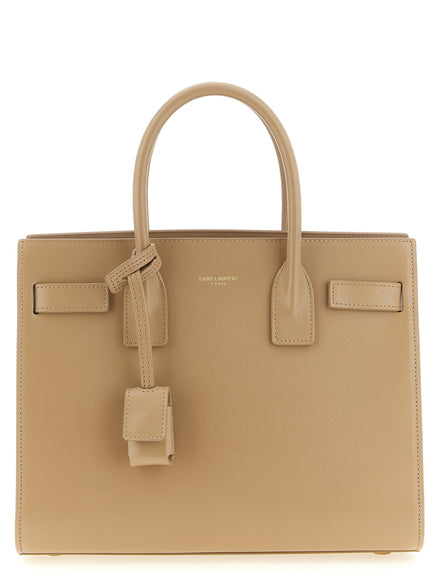 Saint Laurent Sac De Jour Beige Calfskin Handbag