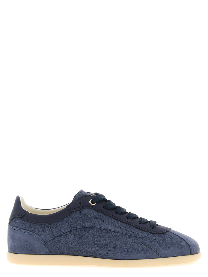 Brunello Cucinelli Blue Calfskin Low Top Sneakers