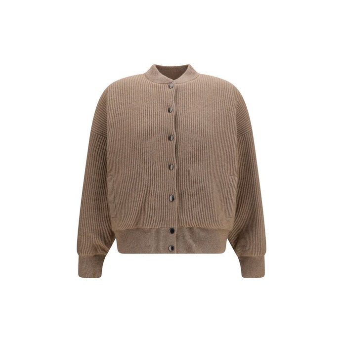 Brunello Cucinelli Beige Cashmere Bomber