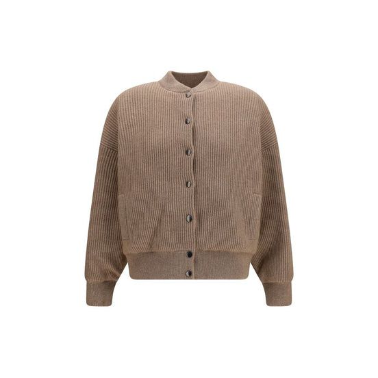Brunello Cucinelli Beige Cashmere Bomber