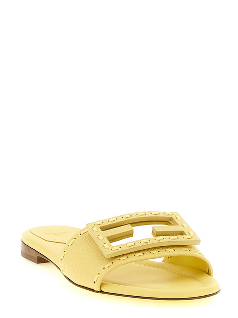 Fendi Bicolor Calfskin Slides