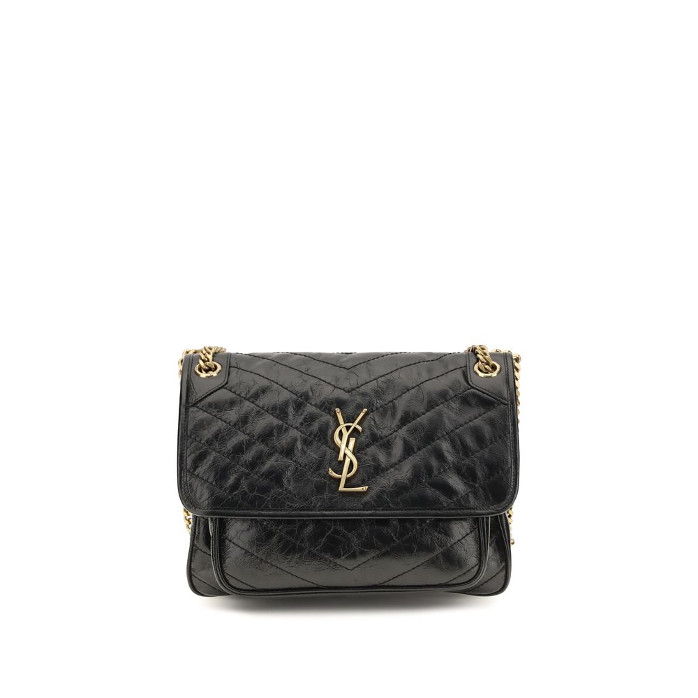 Saint Laurent Niki medium Black Leather Shoulder Bag