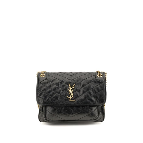 Saint Laurent Niki medium Black Leather Shoulder Bag